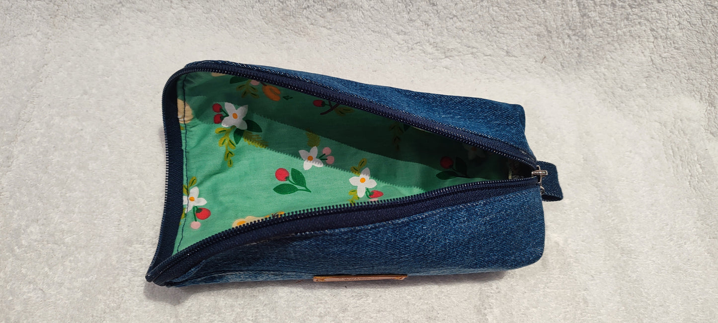 Denim Pencil/ Makeup brush Case