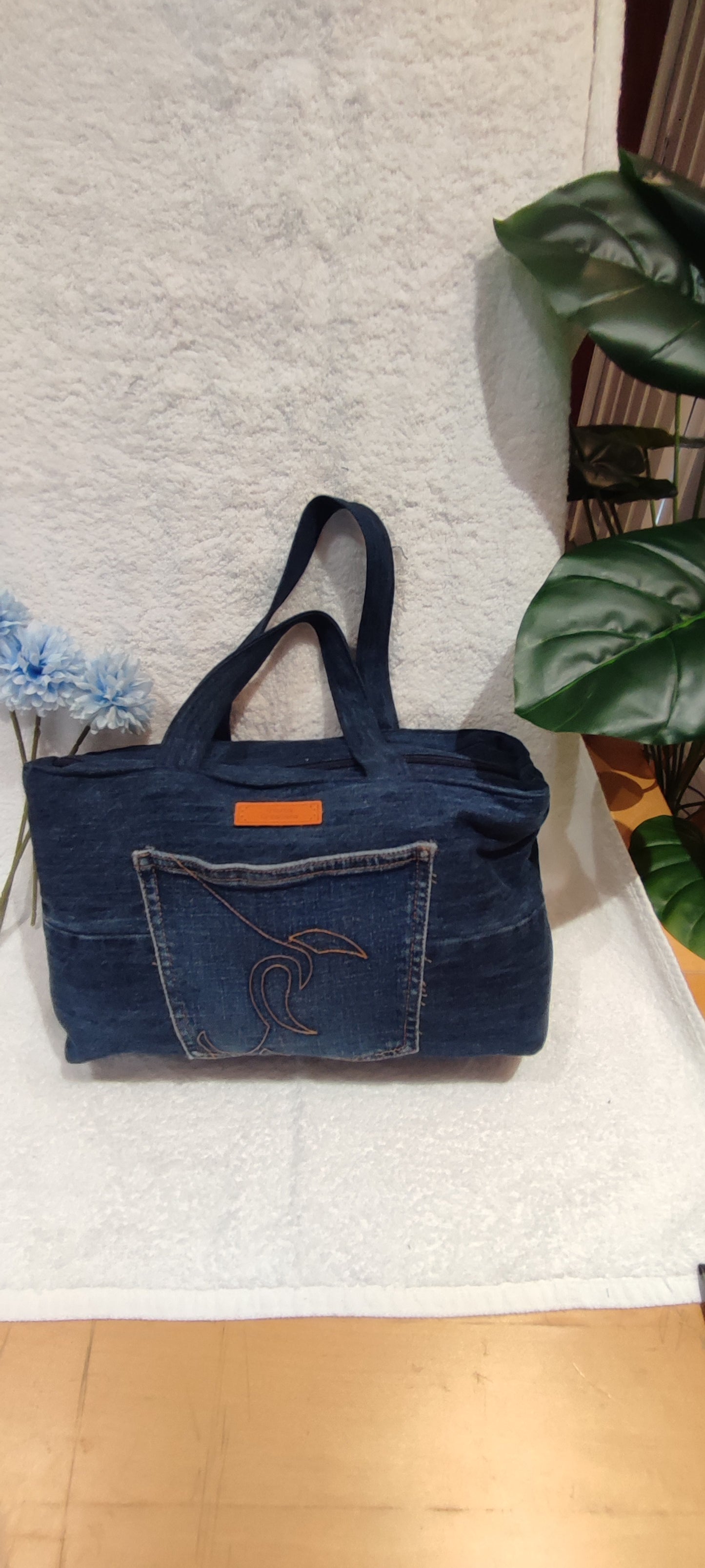 Upcycled Denim pocket bag