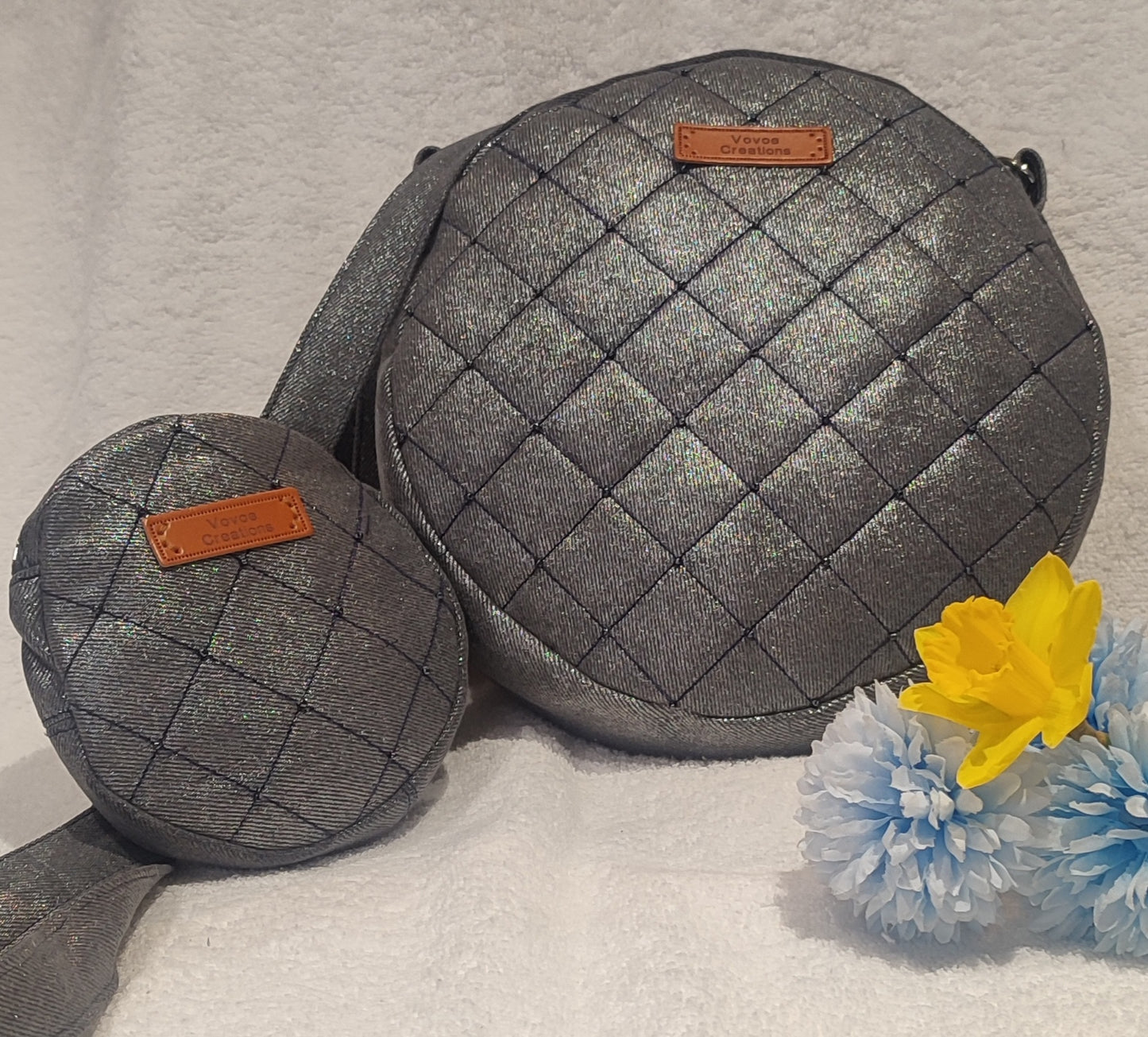 Round Denim Bag