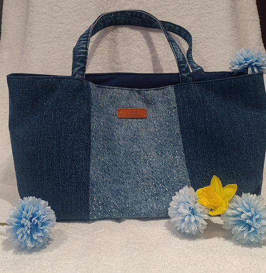 Large Denim Tote Bag