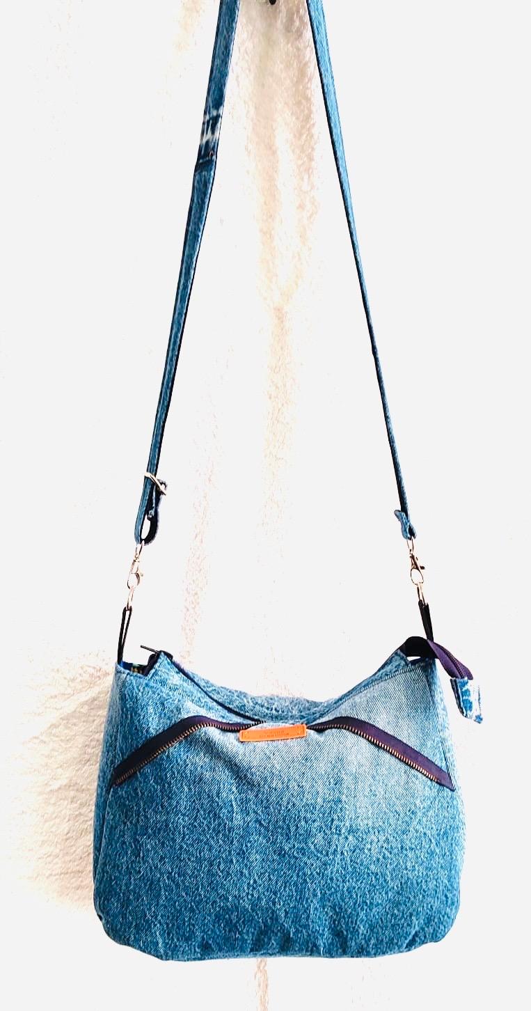 Simple Zipped Denim Bag